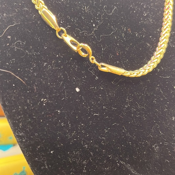 Detailed Vintage Goldtoned Choker Braided Chain Necklace Duo Monet and Unmarked - Picture 3 of 6